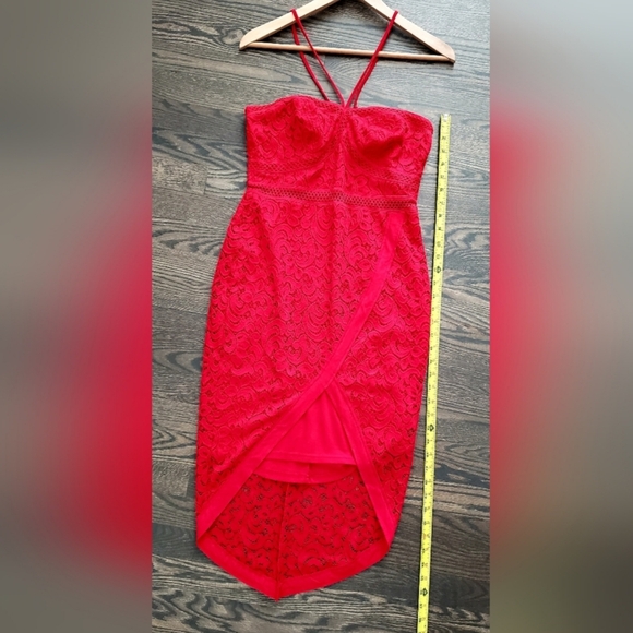 VENUS | Dresses | Venus Red Lace Dress | Poshmark